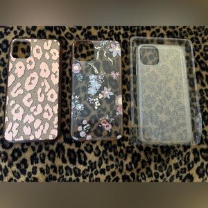 Stylish Pink and Floral Phone Case Set